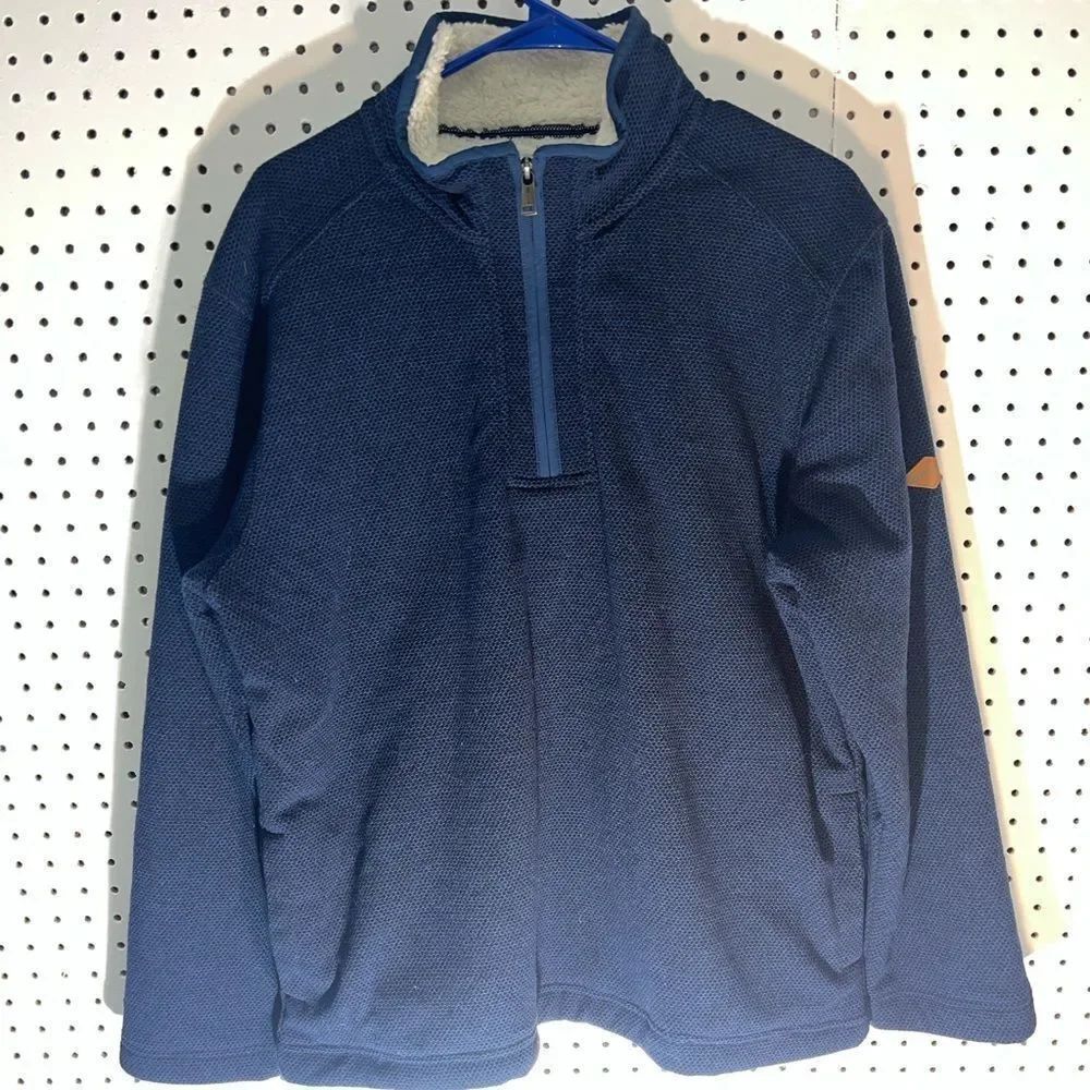 Orvis heavy fleece lined quarter zip pullover